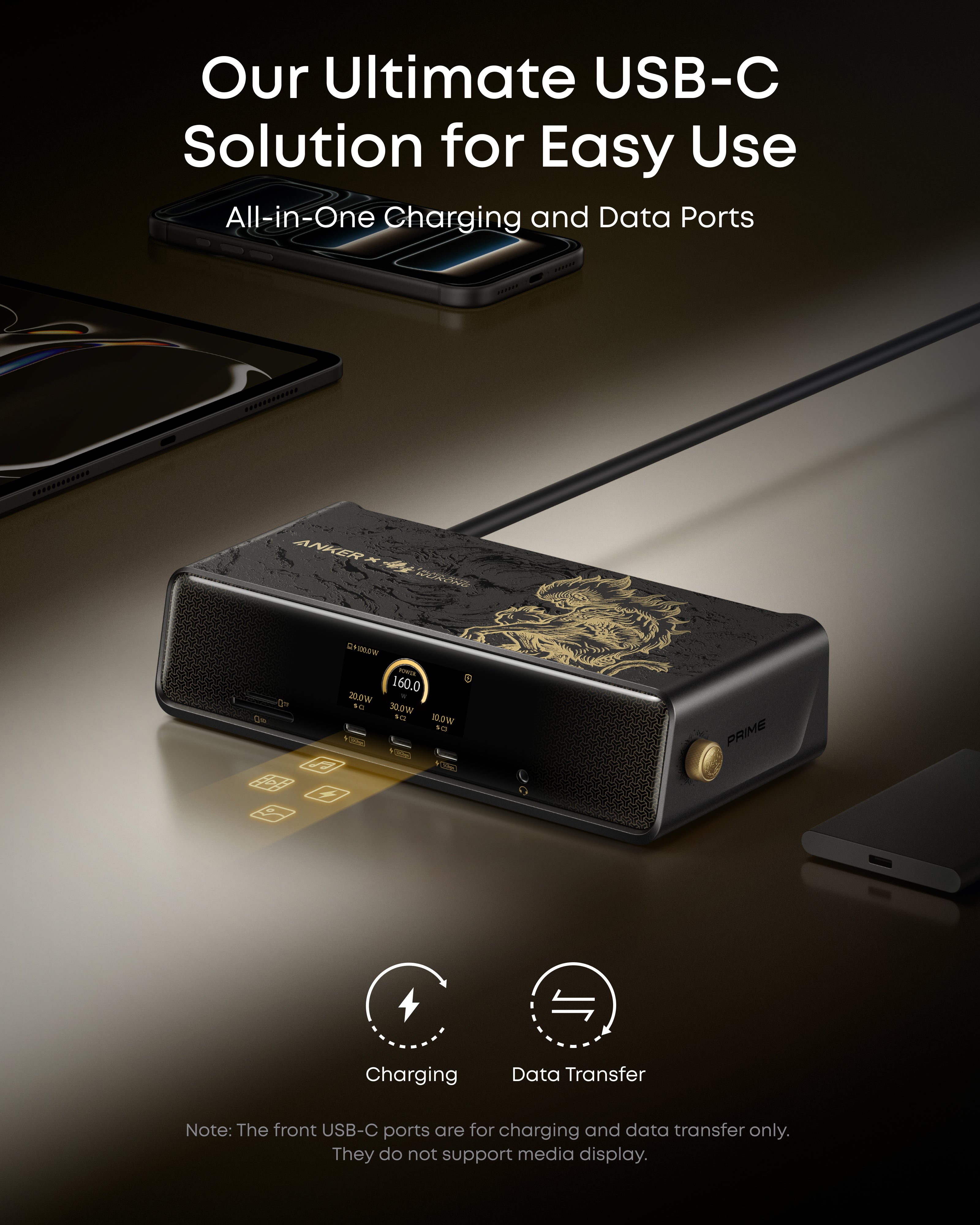 (Anker × Black Myth: Wukong Edition) Anker Prime Docking Station (14-in-1, Triple Display, DisplayLink) with DL7400