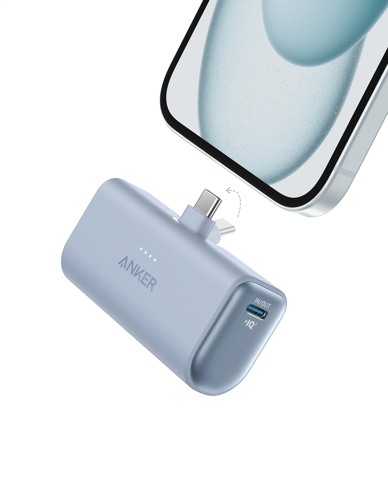 Anker Nano Power Bank (22.5W, Built-In USB-C Connector) M1 Ice Lake Blue