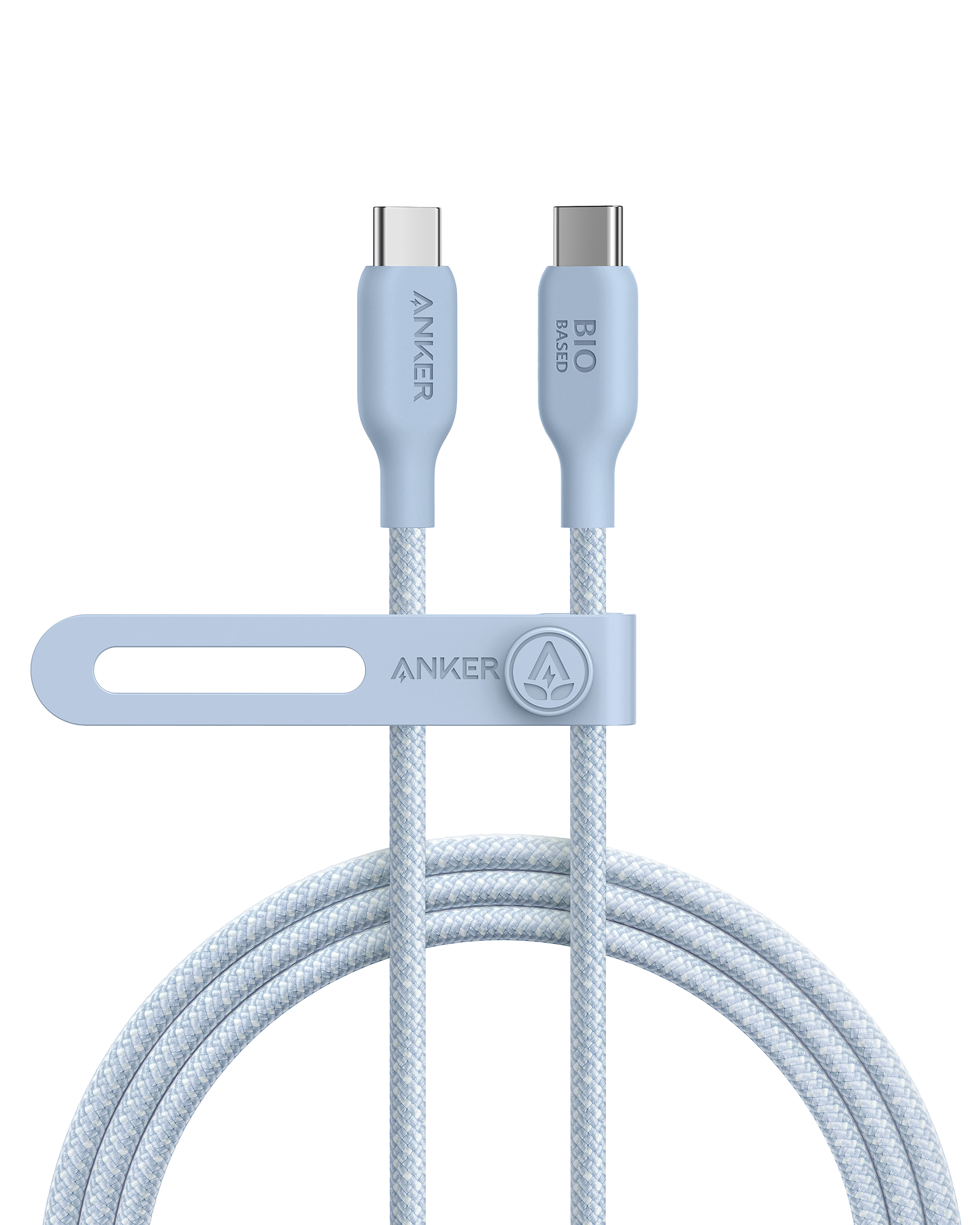 Anker 543 USB-C to USB-C Cable (Bio-Braided) S4 6 ft / Ice Lake Blue