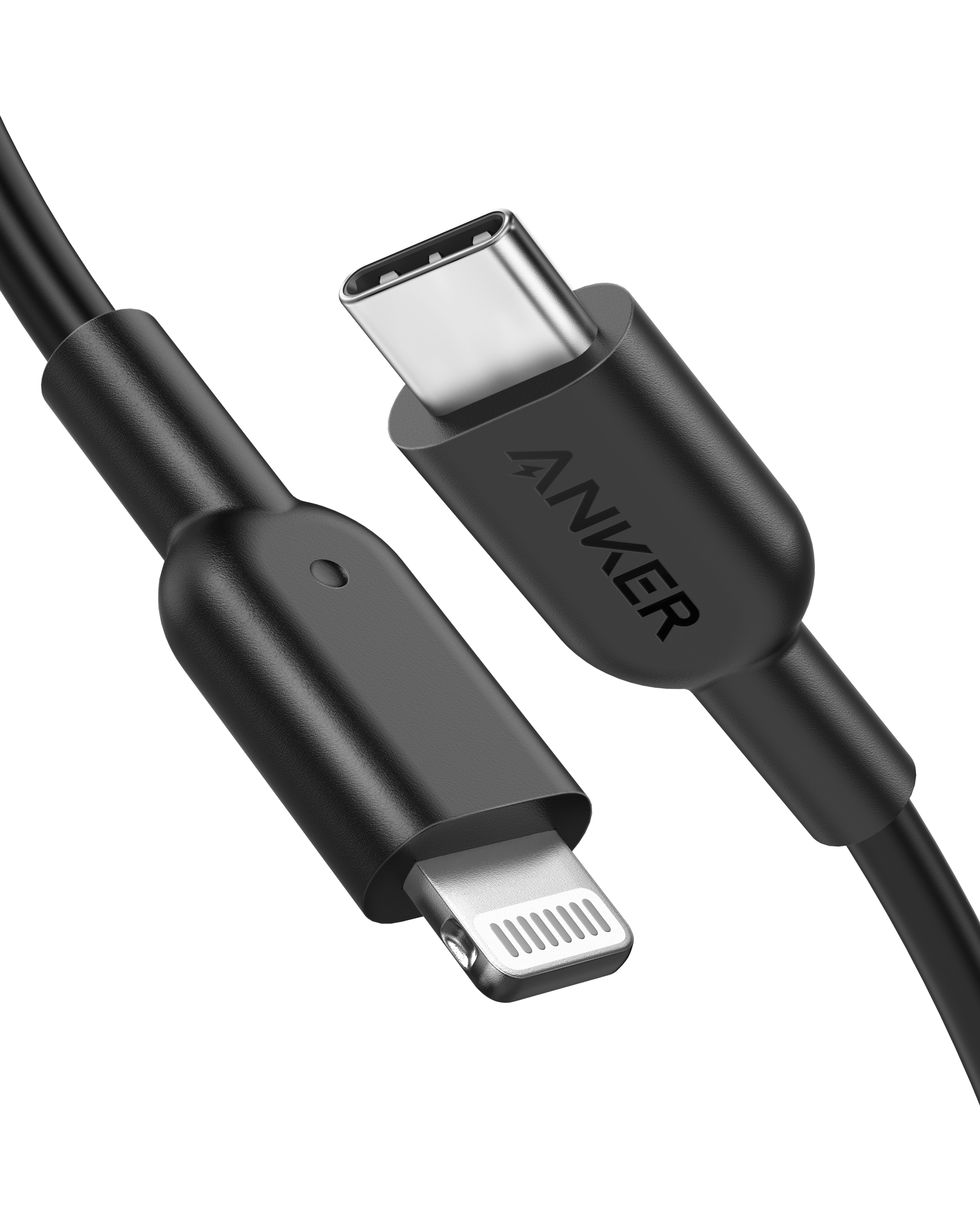 Anker 321 USB-C to Lightning Cable (3 ft / 6 ft / 10 ft) K0 Black / 3ft