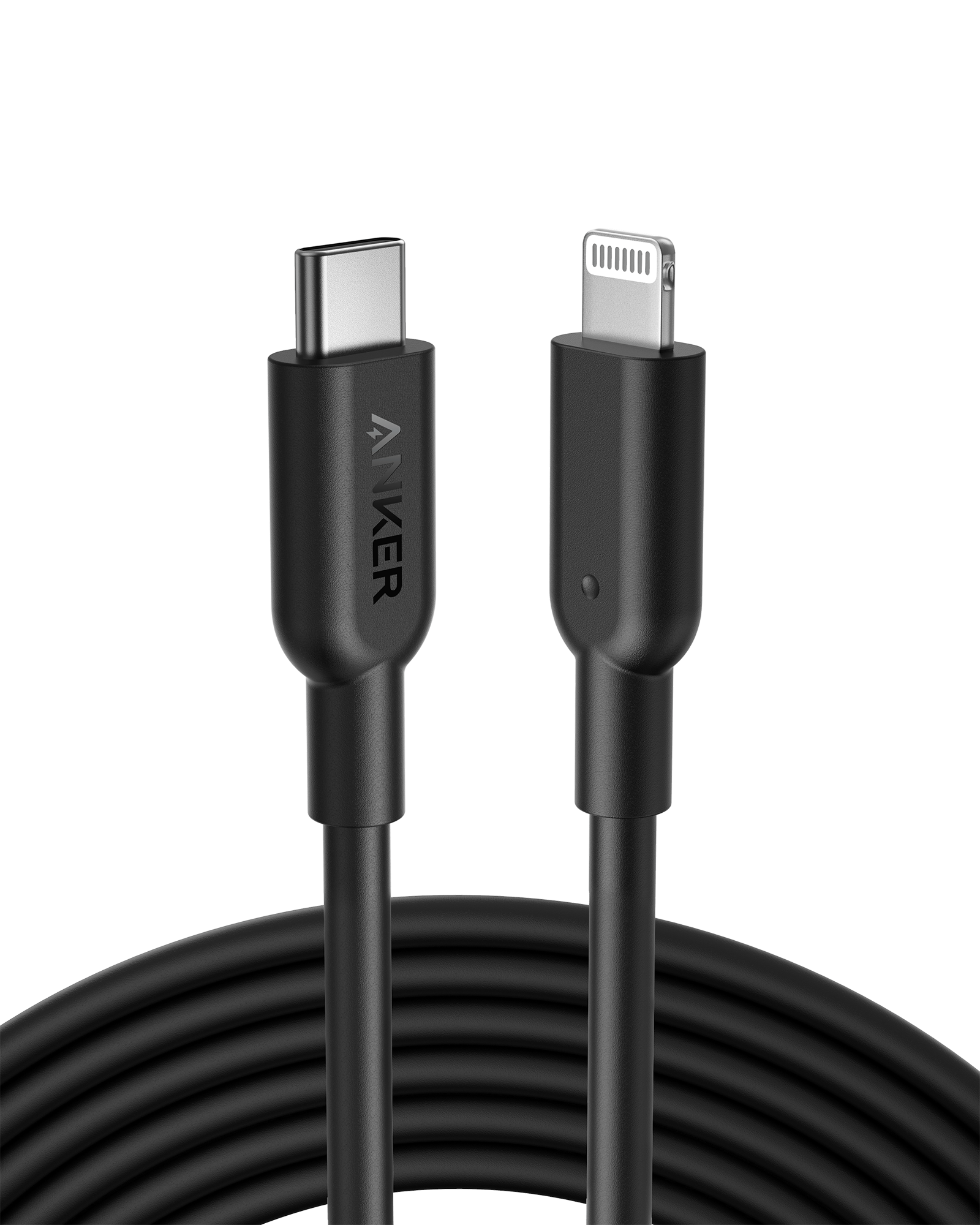 Anker 321 USB-C to Lightning Cable (3 ft / 6 ft / 10 ft) K0 Black / 10ft