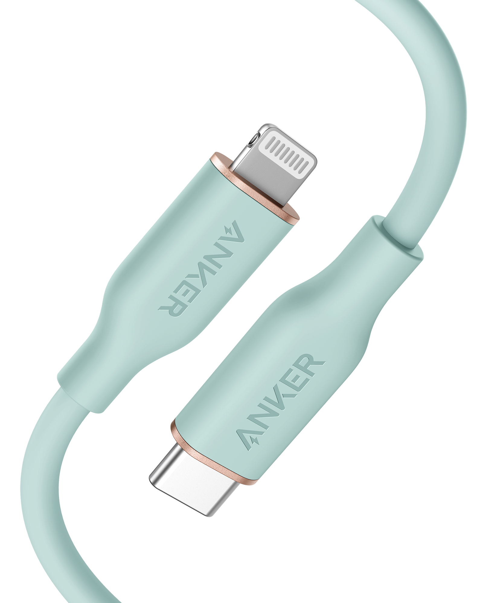 Anker 641 USB-C to Lightning Cable (Flow, 3 ft Silicone) R0 3ft / Mint Green