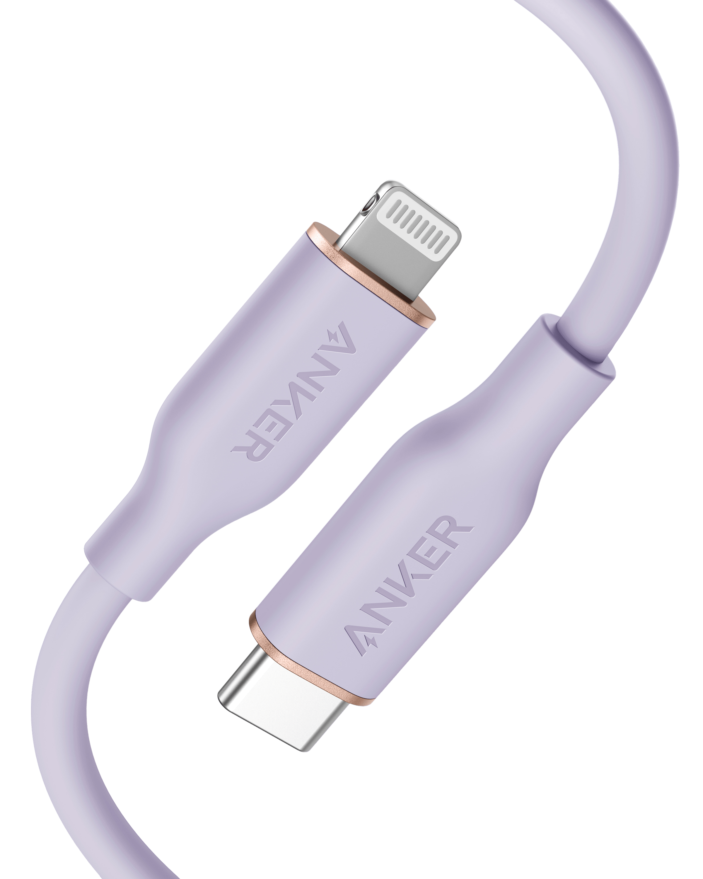 Anker 641 USB-C to Lightning Cable (Flow, Silicone) V1 3ft / Lilac Purple