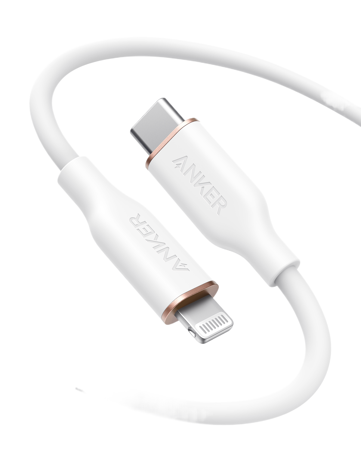 Anker 641 USB-C to Lightning Cable (Flow, 3 ft Silicone) R0 6ft / Cloud White