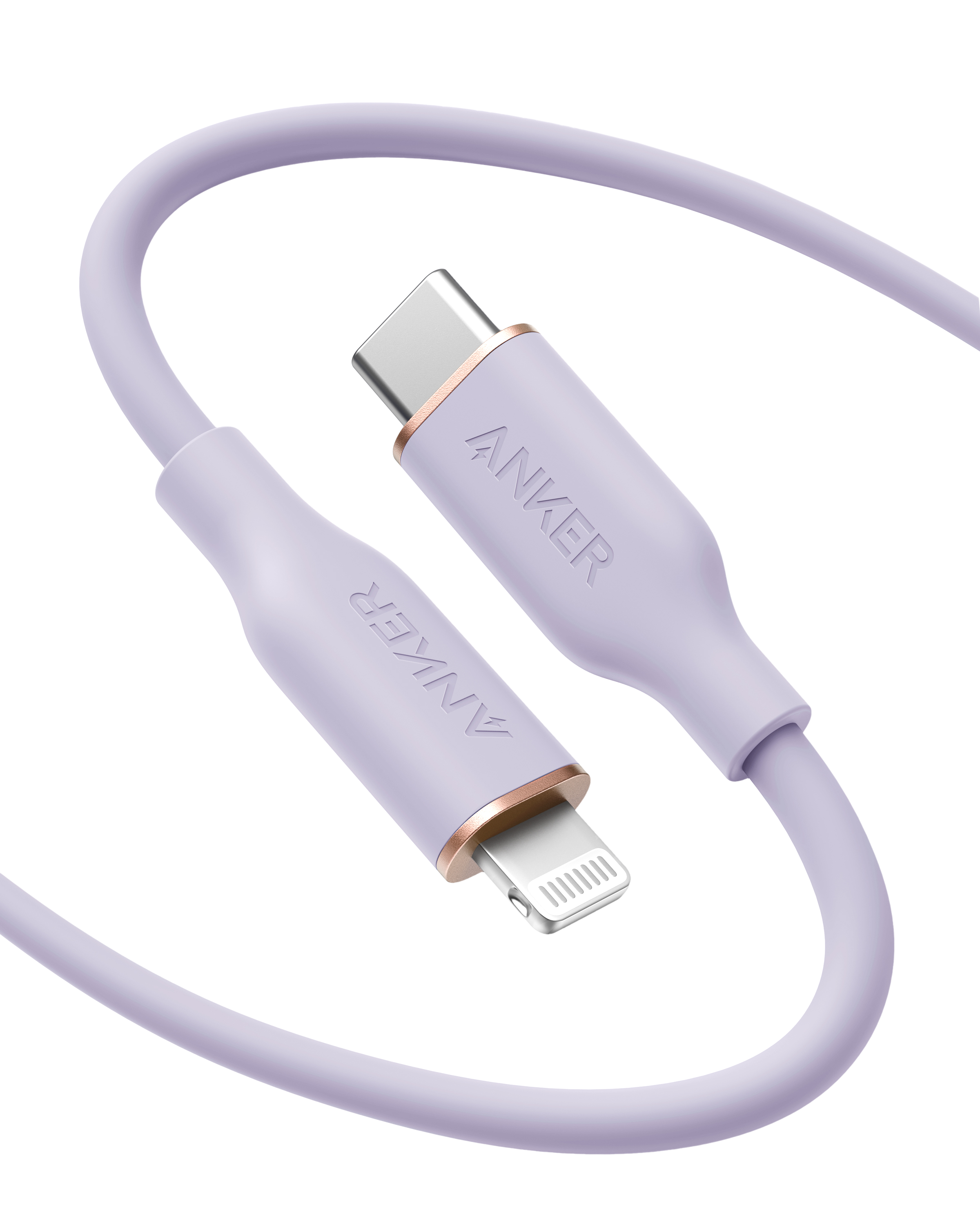Anker 641 USB-C to Lightning Cable (Flow, Silicone) V1 6ft / Lilac Purple