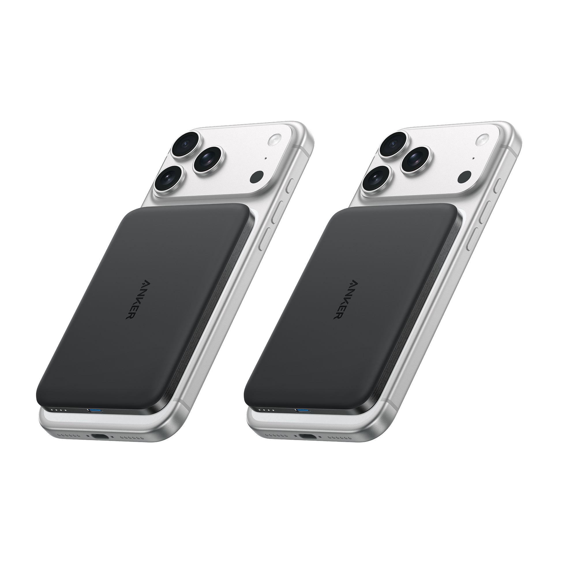 Anker Nano Power Bank (5K, MagGo, Slim) I7 Black | 2-Pack